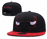 Bulls Team Logo Black Mitchell & Ness Adjustable Hat GS,baseball caps,new era cap wholesale,wholesale hats